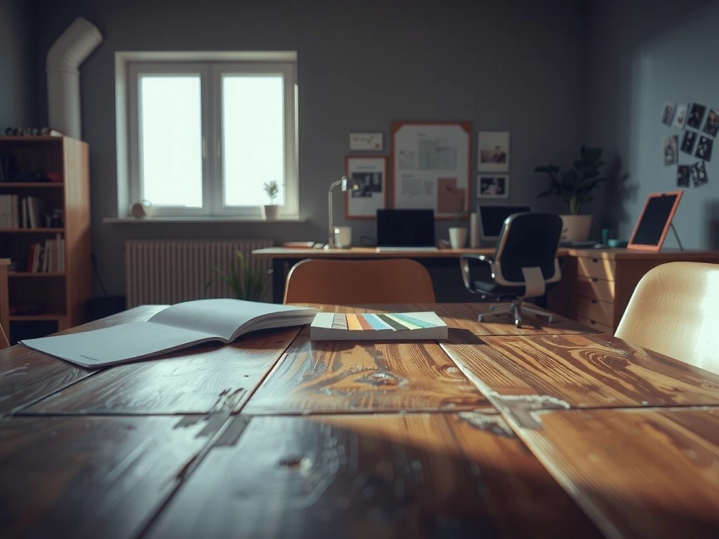 The interior of UXLIXA's Istanbul studio, showcasing a work table with prototypes and a wall of sketches.