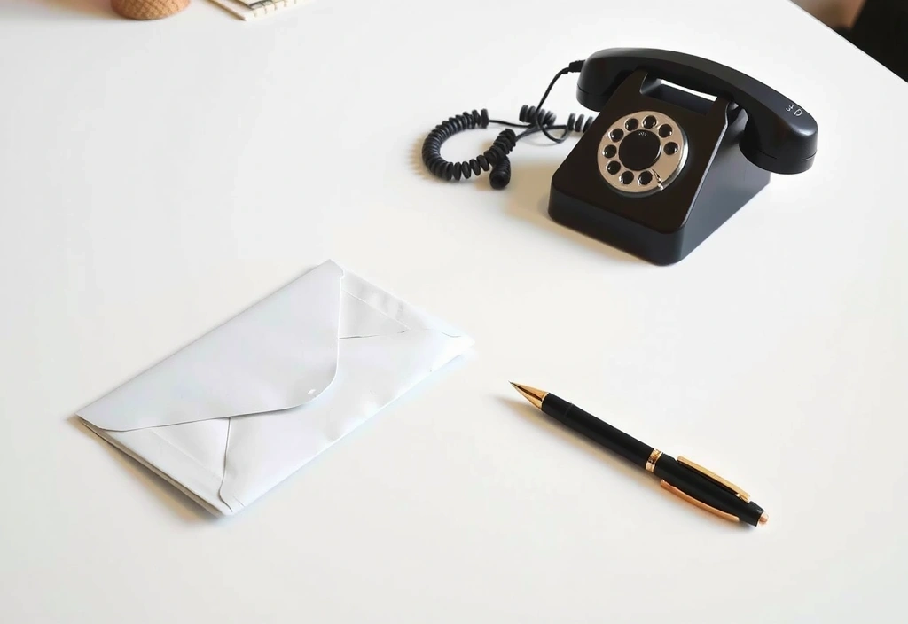 A sealed envelope on a desk, symbolizing direct communication and formal correspondence.